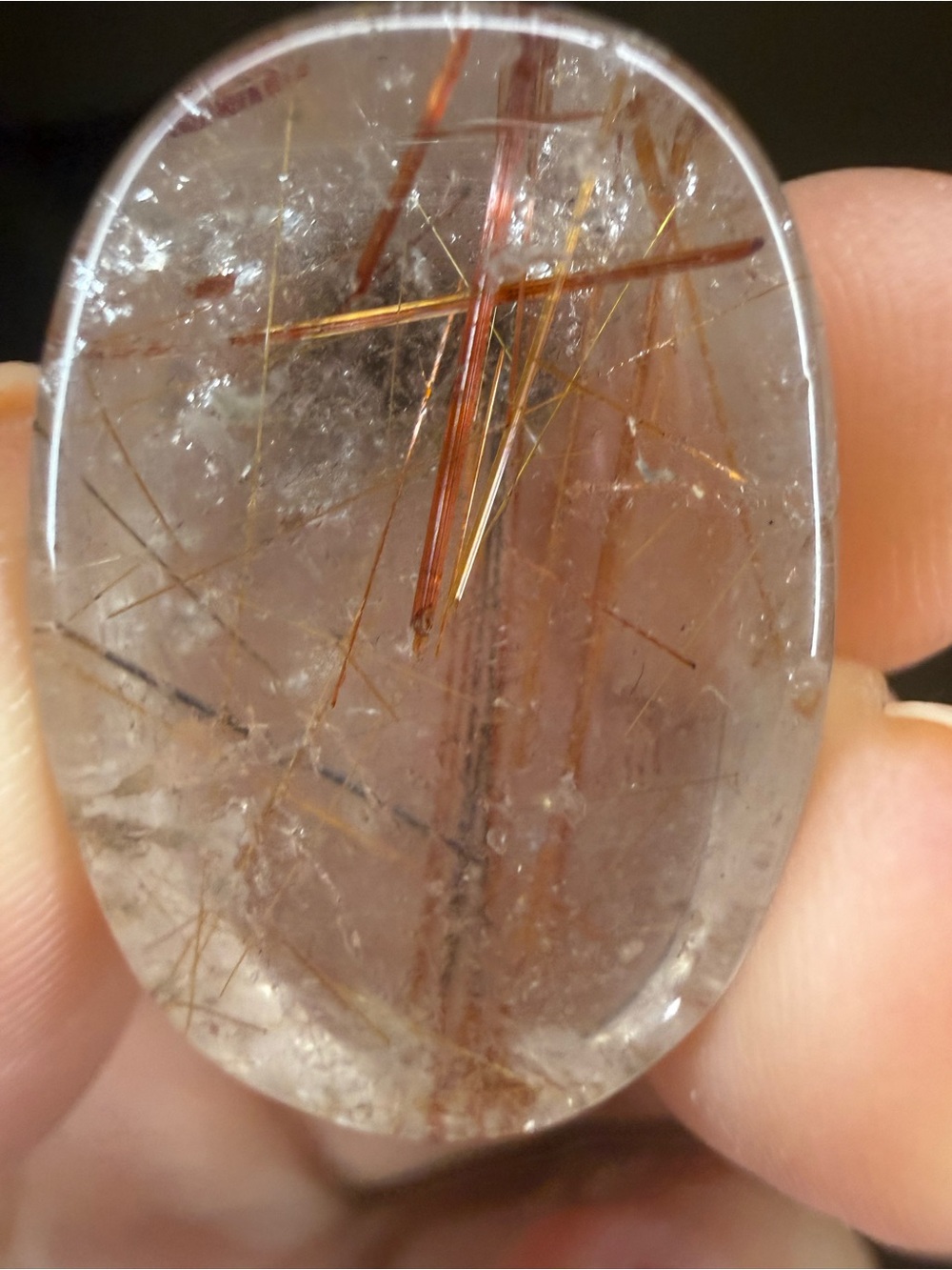 Multi-Color Rutilated Quartz Cabochon - Picture 4 of 8